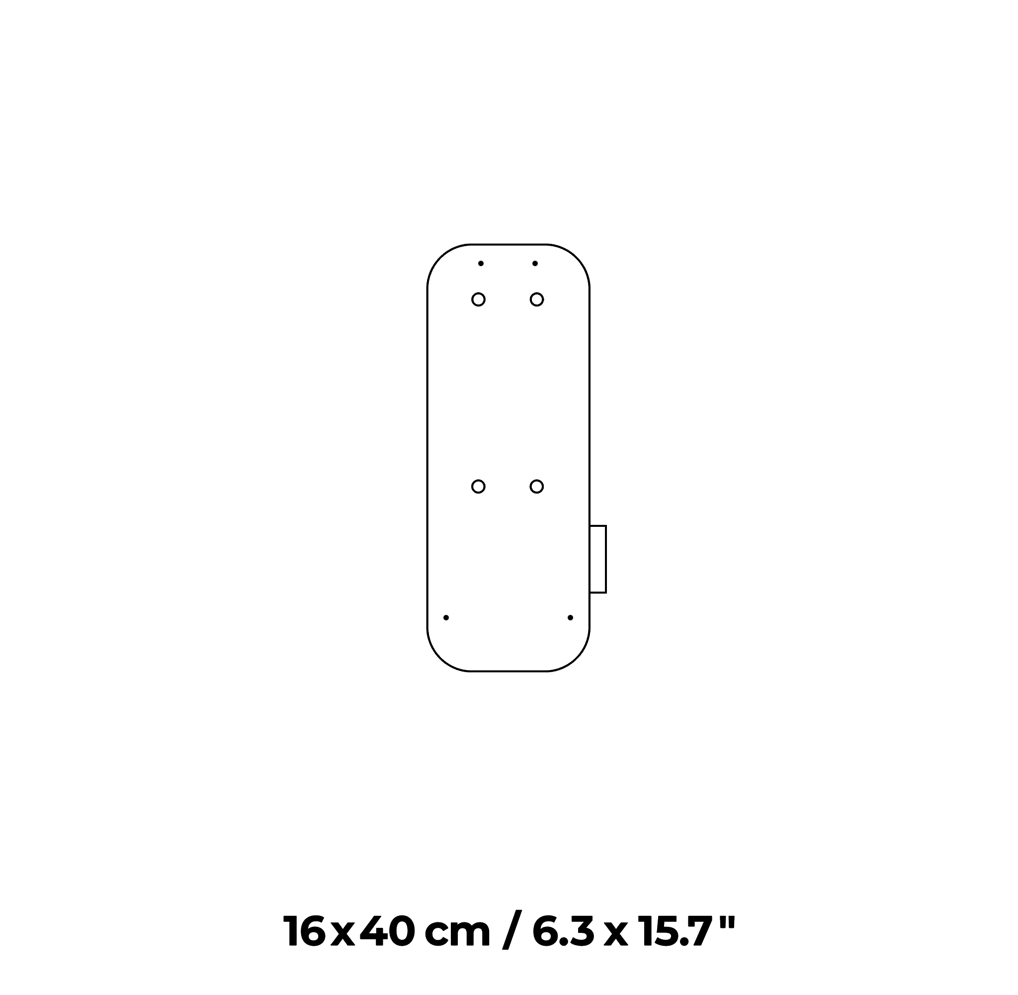 16x40 cm Wall Baseplate - Modified