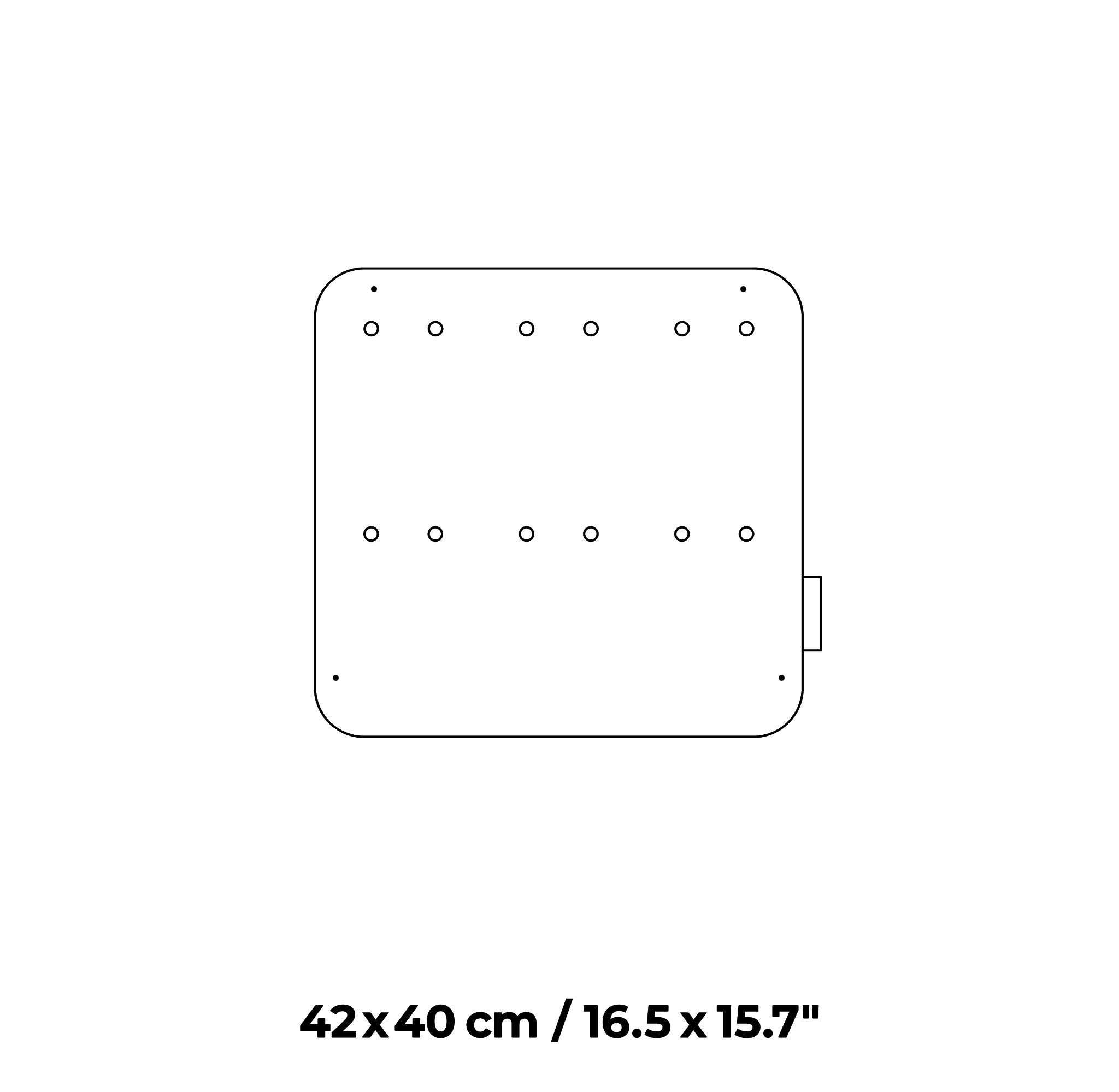 42x40 cm Wall Baseplate - Modified