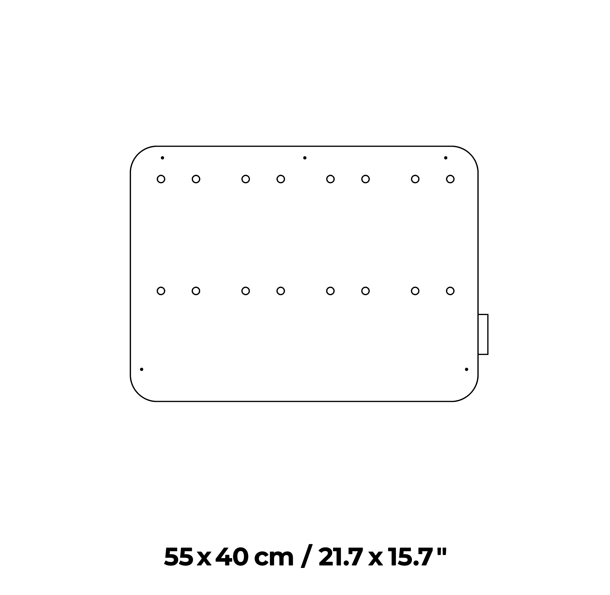 55x40 cm Wall Baseplate - Modified