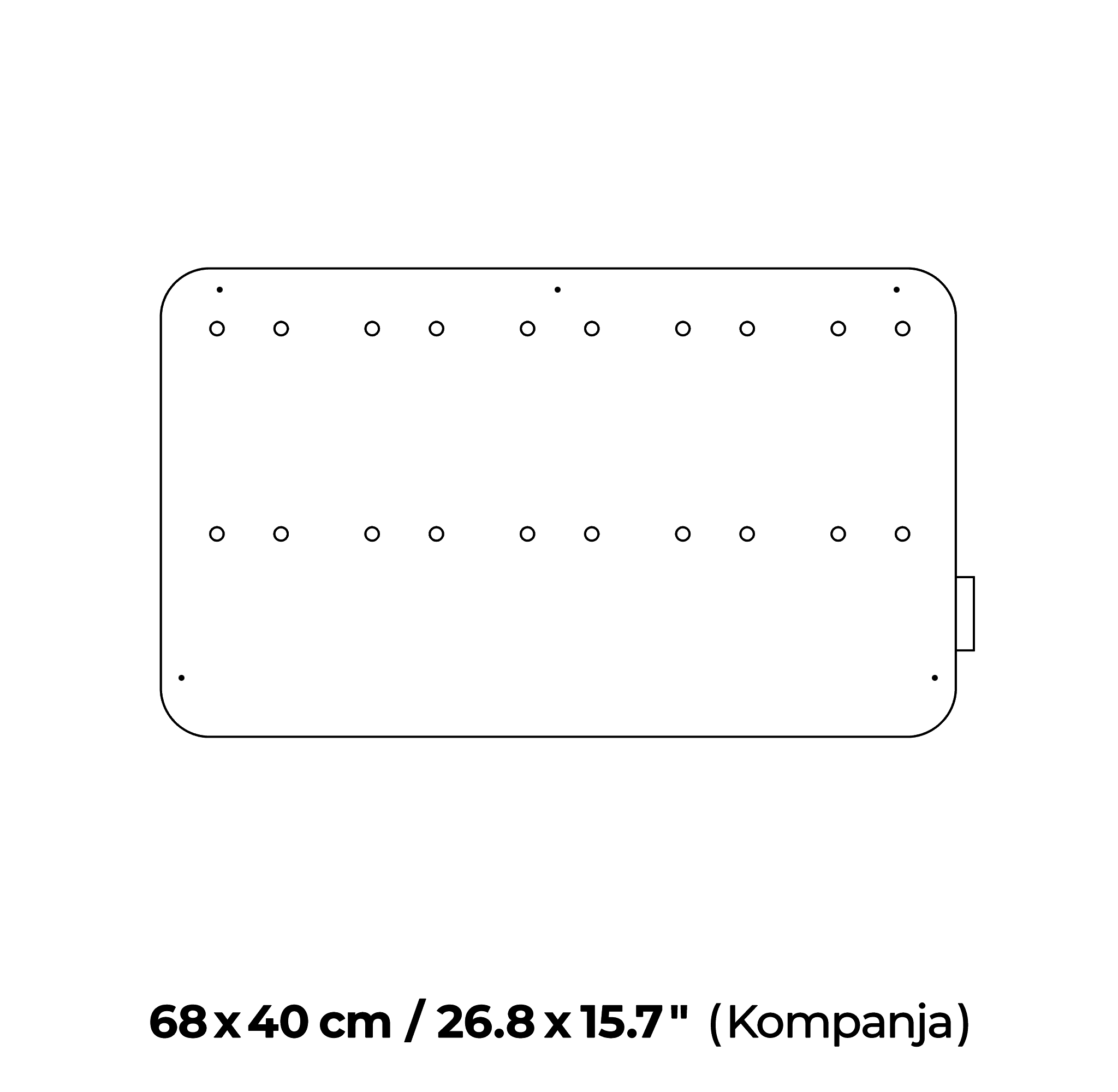 68x40 cm Wall Baseplate -Modified
